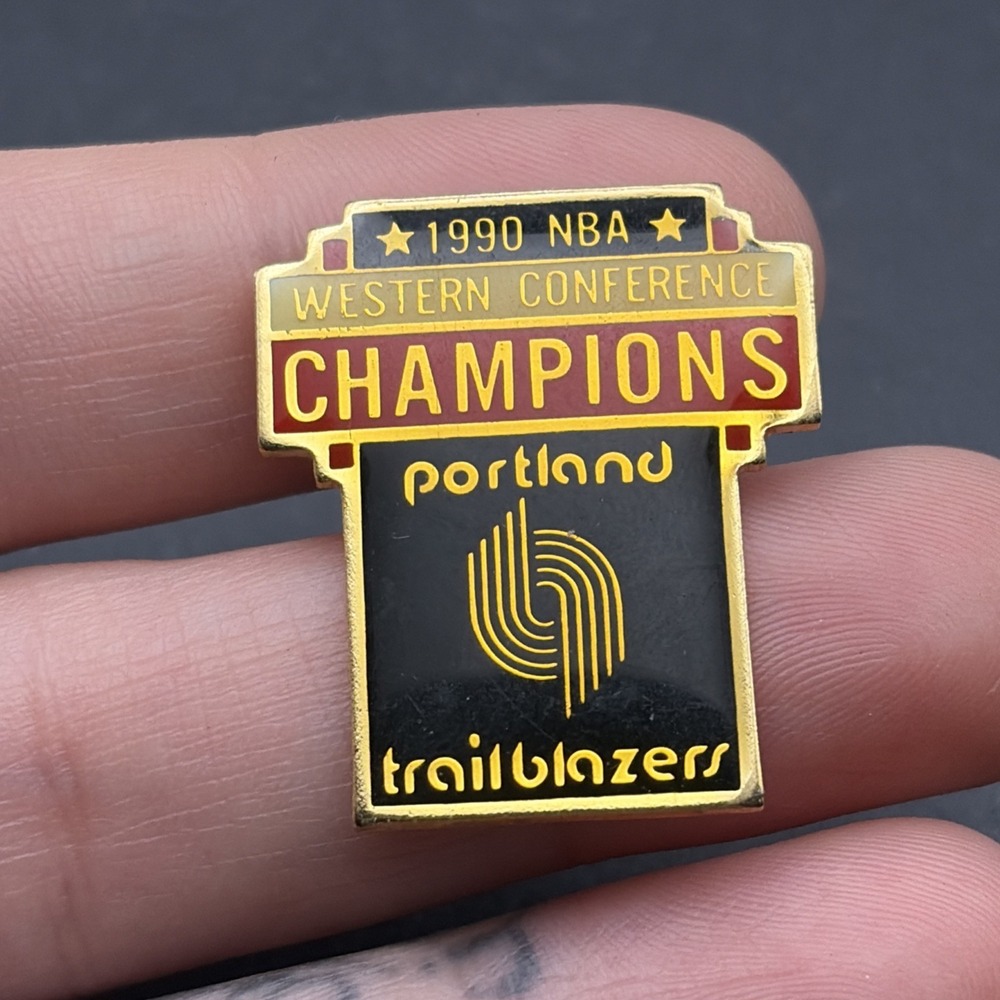 1990‎ Portland Trailblazers Western Champs NBA Basketball Lapel Hat Pin